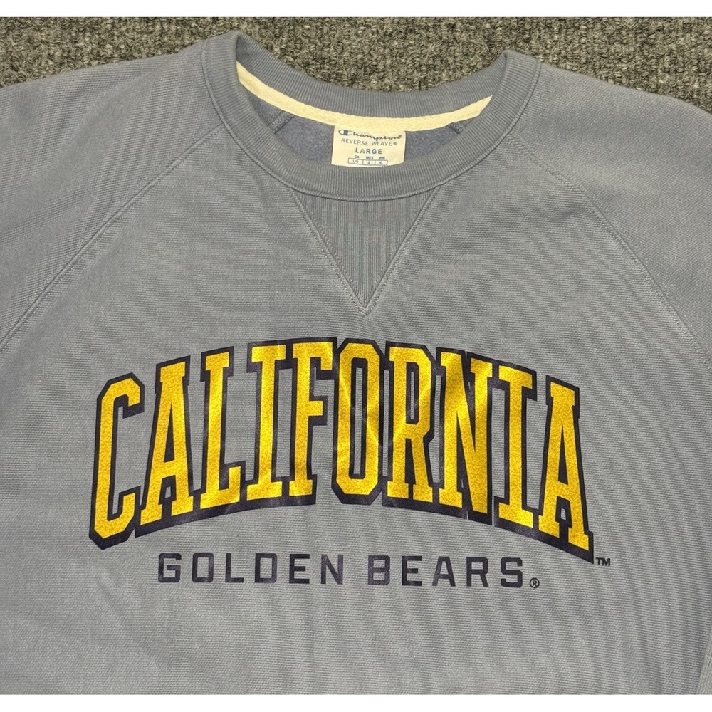 Champion Reverse Weave California Golden Bears Sweatshirt Blue Men's Size Large
